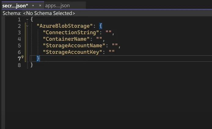 Intro Azure Storage Csharp 2 related to Starting the ASP.NET Core Project
