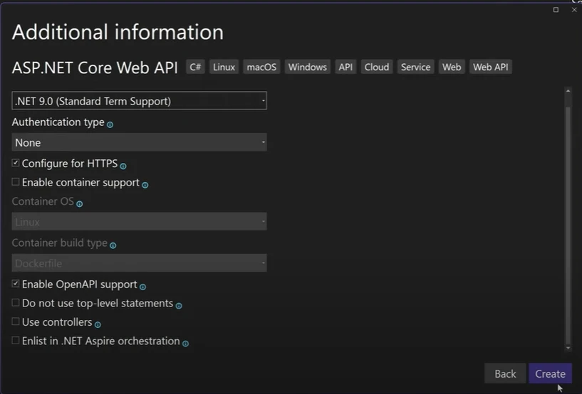 Options Replace Swagger Dotnet 9 Apis 2 related to Setting Up a Standard API Project