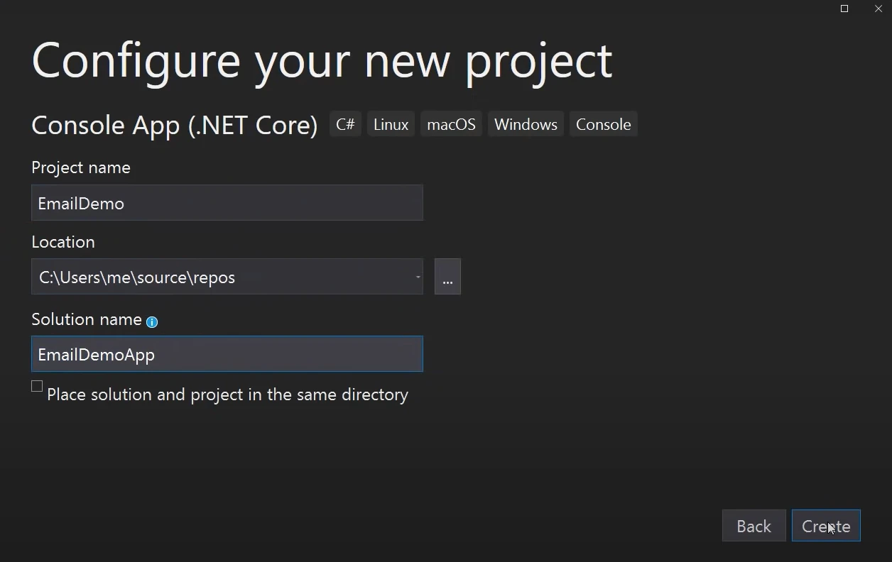 Send Emails In Csharp Using Fluentemail 1 related to Setting Up the Console Application