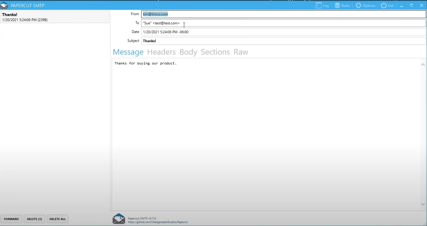 Send Emails In Csharp Using Fluentemail 4 related to Using Papercut SMTP for Easier Testing