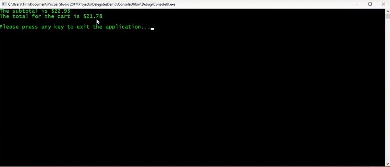 Understanding Csharp Delegate 2 related to Running the Application