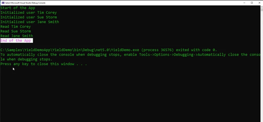 Understanding Yield In Csharp 5 related to Demonstrating Memory Usage with List